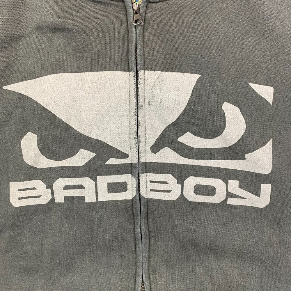 Bad Boy Mens Sweater 3XL Black Full Zip Hoodie Long Sleeve Pro Series MMA Fight - Picture 4 of 8